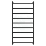 Fienza Koko Heated Towel Rail 600Mm 4/6/9 Square Bars Matt Black Rails