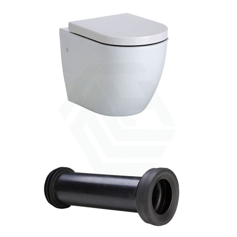 Fienza Koko Rimless Flush Gloss White Wall Hung Toilet Pan For Bathroom Pans