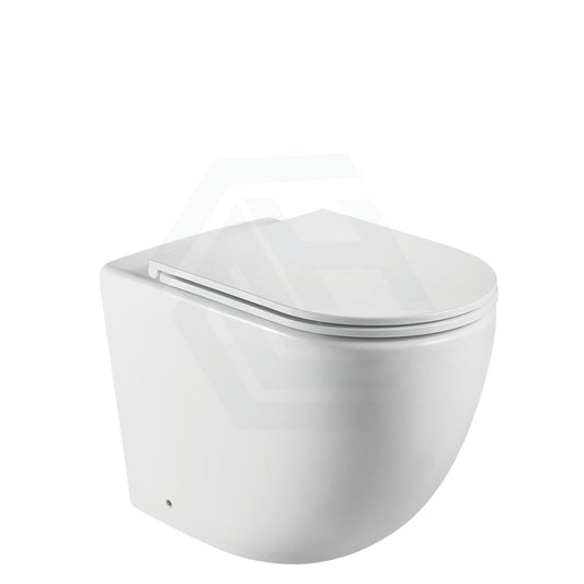 Fienza Koko Rimless Flush Matt White Wall - Faced Pan For Bathroom Wall Floor Toilet Pans