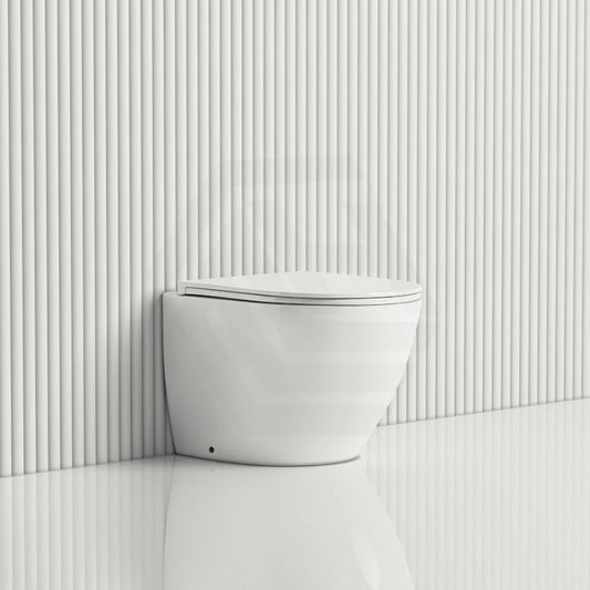 Fienza Koko Rimless Flush Matt White Wall - Faced Pan For Bathroom Wall Floor Toilet Pans