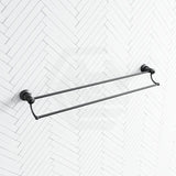 Fienza Lillian Double Towel Rail Matte Black Rails
