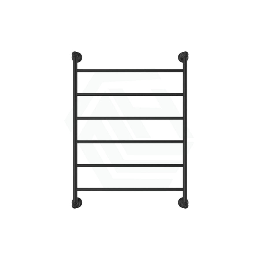 Fienza Lillian Heated Towel Rail 600Mm 4/6/9 Bars Matt Black Rails