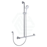 Fienza Luciana Care Chrome Inverted T Rail Shower Left/Right Hand Left With Handheld