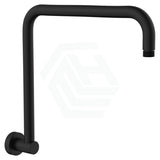 Fienza Round Matt Black Fixed Gooseneck Shower Arm Arms