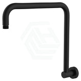 Fienza Round Matt Black Fixed Gooseneck Shower Arm Arms