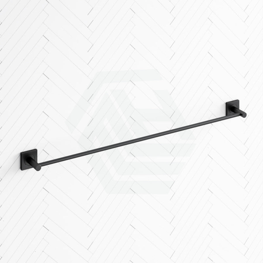 Fienza Sansa 900Mm Single Towel Rail Matte Black Rails