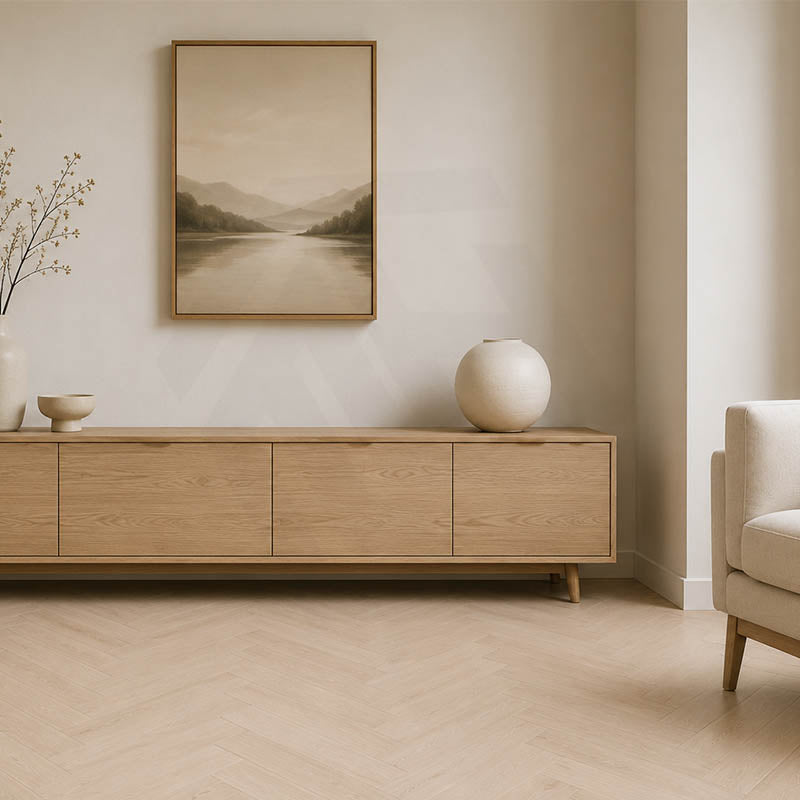 Botanica Engineered Flooring Herringbone Misty Oak 600x125x14mm