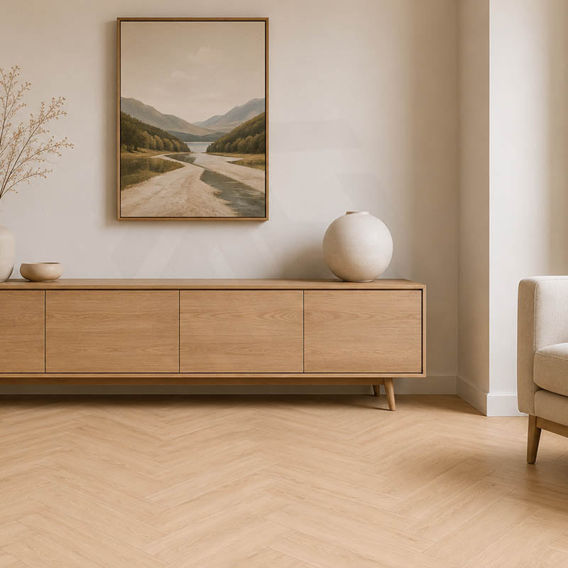 Botanica Engineered Flooring Herringbone Natural Oak 600x125x14mm