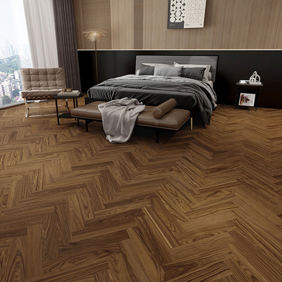 Aquawoodplus™ Waterproof Core Laminate Flooring Walnut Herringbone 12Mm