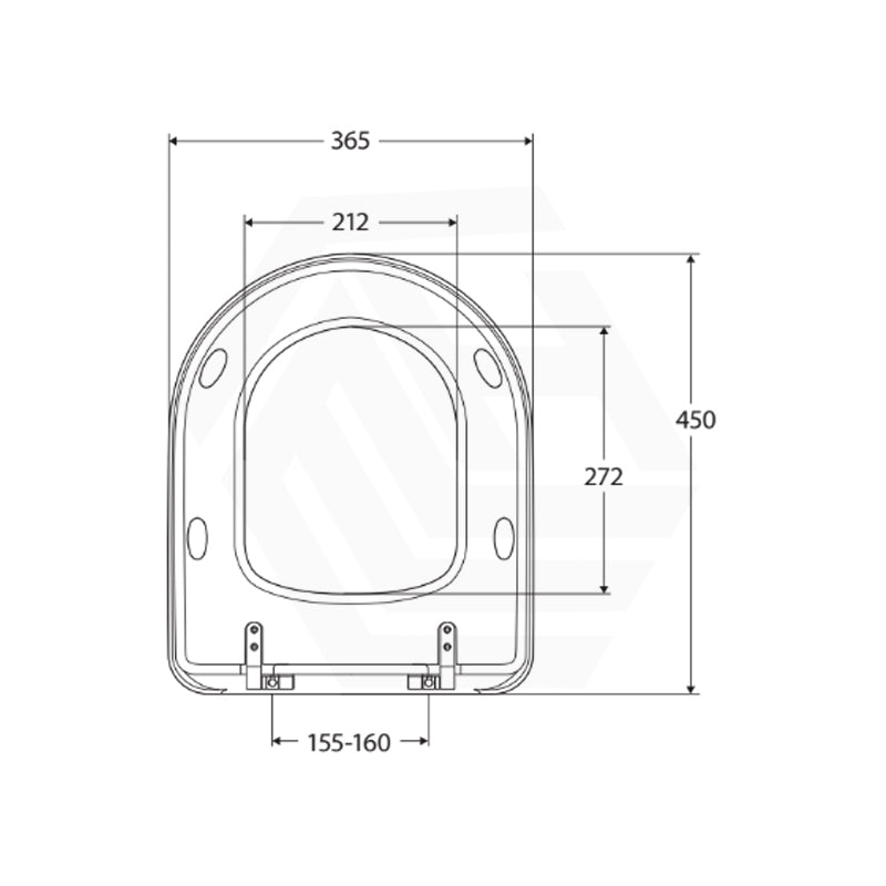 Fienza Universal Toilet Seat UF Soft Close Gloss Grey/Blue