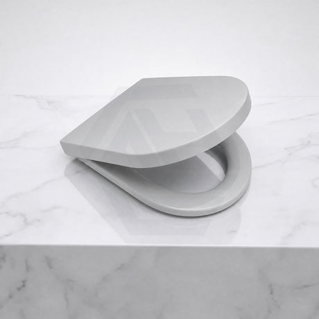 Fienza UF Soft Close Universal Toilet Seat - Gloss Grey / Blue