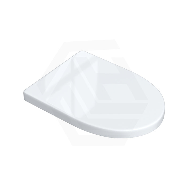 Fienza RAK Resort Toilet Seat UF Soft Close 420x365mm - Gloss White