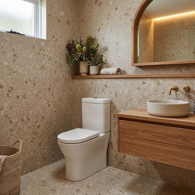 Fienza RAK Resort Toilet Seat UF Soft Close 420x365mm - Gloss White
