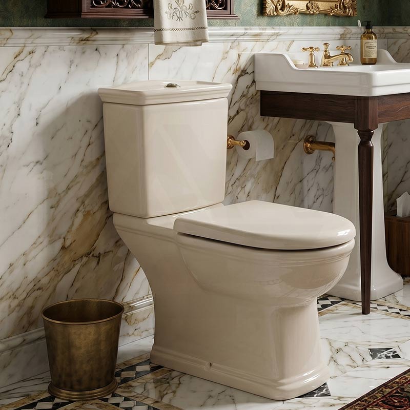RAK Washington Close-Coupled Toilet Suite Vintage Boxed Rim Pan - Ivory