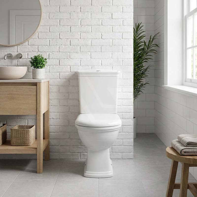 RAK Close-Coupled Toilet Suite Boxed Rim Pan P-Trap Only - Washington White