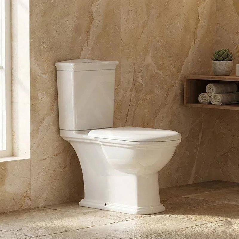 RAK Close-Coupled Toilet Suite Boxed Rim Pan P-Trap Only - Washington White