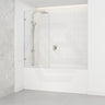 Fienza Curved Edge Fixed Frameless Bathtub Screen 10mm Glass 700/800x1500mm - Variant Colour Fittings