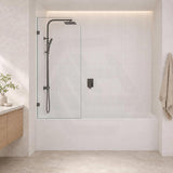 Fienza Curved Edge Fixed Frameless Bathtub Screen 10mm Glass 700/800x1500mm - Variant Colour Fittings