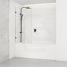 Fienza Curved Edge Fixed Frameless Bathtub Screen 10mm Glass 700/800x1500mm - Variant Colour Fittings