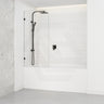 Fienza Curved Edge Fixed Frameless Bathtub Screen 10mm Glass 700/800x1500mm - Variant Colour Fittings