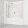 Fienza Rectangular Fixed Frameless Bathtub Screen 10mm Glass 700/800/900x1500mm - Variant Colour Fittings