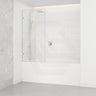 Fienza Rectangular Fixed Frameless Bathtub Screen 10mm Glass 700/800/900x1500mm - Variant Colour Fittings