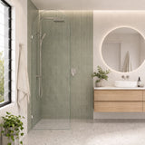 Fienza Arch Frameless Walk-in Fixed Panel 10mm Glass 700-1200x2200mm - Variant Colour Fittings