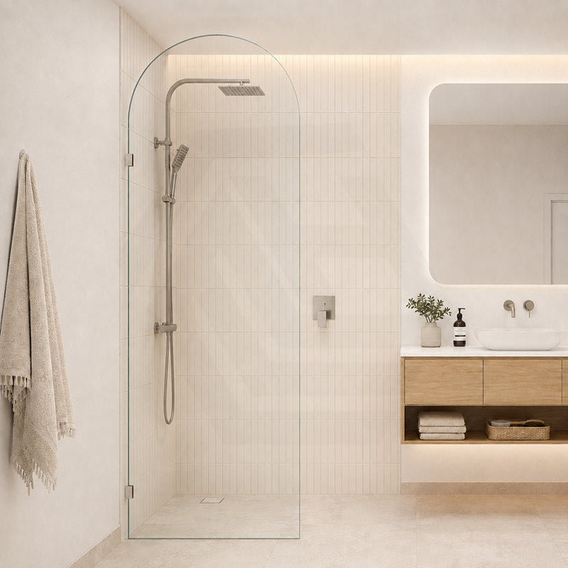 Fienza Arch Frameless Walk-in Fixed Panel 10mm Glass 700-1200x2200mm - Variant Colour Fittings