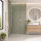 Fienza Arch Frameless Walk-in Fixed Panel 10mm Glass 700-1200x2200mm - Variant Colour Fittings
