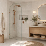 Fienza Arch Frameless Walk-in Fixed Panel 10mm Glass 700-1200x2200mm - Variant Colour Fittings
