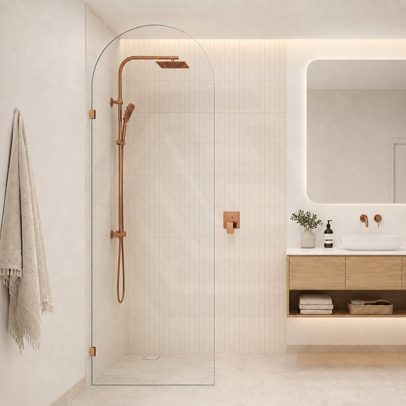 Fienza Arch Frameless Walk-in Fixed Panel 10mm Glass 700-1200x2200mm - Variant Colour Fittings