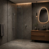 Fienza Arch Frameless Walk-in Fixed Panel 10mm Glass 700-1200x2200mm - Variant Colour Fittings