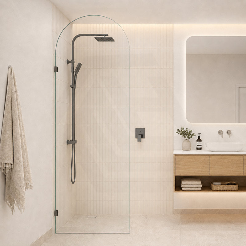 Fienza Arch Frameless Walk-in Fixed Panel 10mm Glass 700-1200x2200mm - Variant Colour Fittings