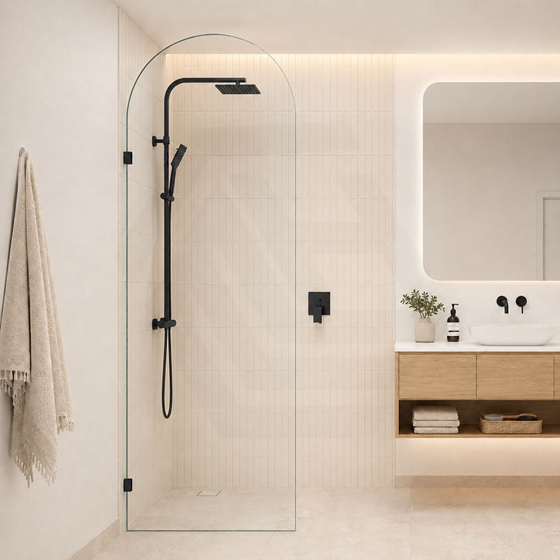 Fienza Arch Frameless Walk-in Fixed Panel 10mm Glass 700-1200x2200mm - Variant Colour Fittings