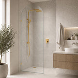 Fienza Arch Frameless Walk-in Fixed Panel 10mm Glass 700-1200x2200mm - Variant Colour Fittings