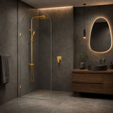 Fienza Arch Frameless Walk-in Fixed Panel 10mm Glass 700-1200x2200mm - Variant Colour Fittings