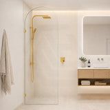 Fienza Arch Frameless Walk-in Fixed Panel 10mm Glass 700-1200x2200mm - Variant Colour Fittings