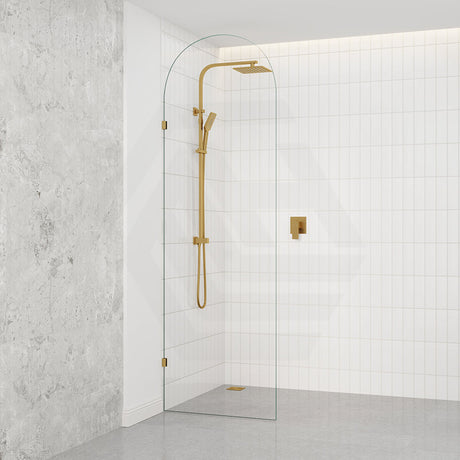 Fienza Arch Frameless Walk-in Fixed Panel 10mm Glass 700-1200x2200mm - Variant Colour Fittings