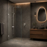Fienza Arch Frameless Walk-in Fixed Panel 10mm Glass 700-1200x2200mm - Variant Colour Fittings
