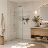 Fienza Arch Frameless Walk-in Fixed Panel 10mm Glass 700-1200x2200mm - Variant Colour Fittings