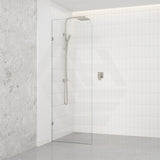 Fienza Curved Edge Frameless Walk-in Fixed Panel 10mm Glass 700-1200x2050mm - Variant Colour Fittings