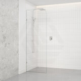 Fienza Curved Edge Frameless Walk-in Fixed Panel 10mm Glass 700-1200x2050mm - Variant Colour Fittings