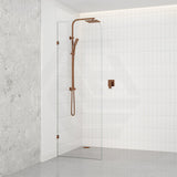 Fienza Curved Edge Frameless Walk-in Fixed Panel 10mm Glass 700-1200x2050mm - Variant Colour Fittings