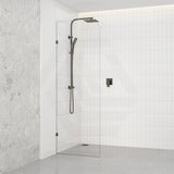 Fienza Curved Edge Frameless Walk-in Fixed Panel 10mm Glass 700-1200x2050mm - Variant Colour Fittings