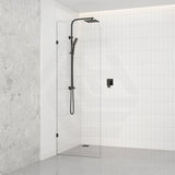 Fienza Curved Edge Frameless Walk-in Fixed Panel 10mm Glass 700-1200x2050mm - Variant Colour Fittings