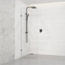 Fienza Curved Edge Frameless Walk-in Fixed Panel 10mm Glass 700-1200x2050mm - Variant Colour Fittings