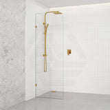 Fienza Curved Edge Frameless Walk-in Fixed Panel 10mm Glass 700-1200x2050mm - Variant Colour Fittings