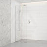 Fienza Curved Edge Frameless Walk-in Fixed Panel 10mm Glass 700-1200x2050mm - Variant Colour Fittings