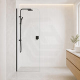 Fienza Curved Edge Frameless Fixed Panel with Channel 10mm Glass 700-1200x2050mm - Variant Colour Fittings