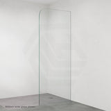 Fienza Curved Edge Frameless Fixed Panel with Channel 10mm Glass 700-1200x2050mm - Variant Colour Fittings